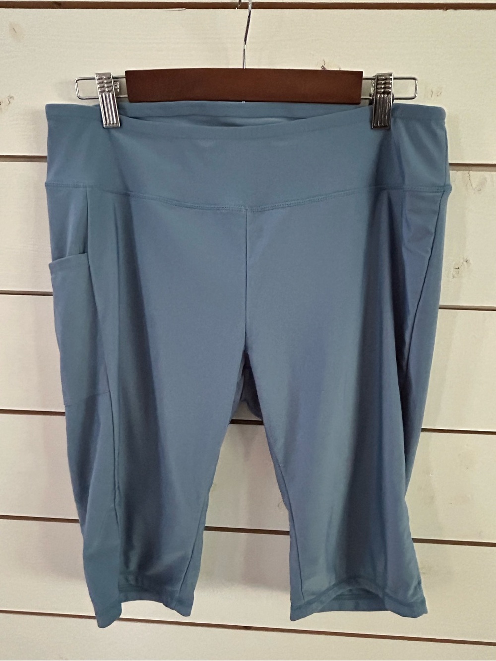 UV Skinz Women’s Large Blue Quick Dry Sun Protecting Biker Swim Pocket Shorts